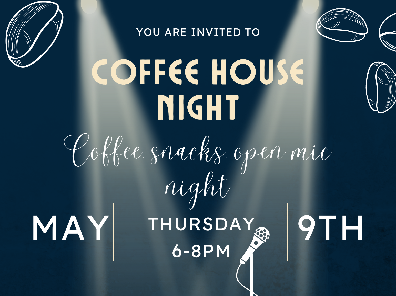 you are invited to coffee house night