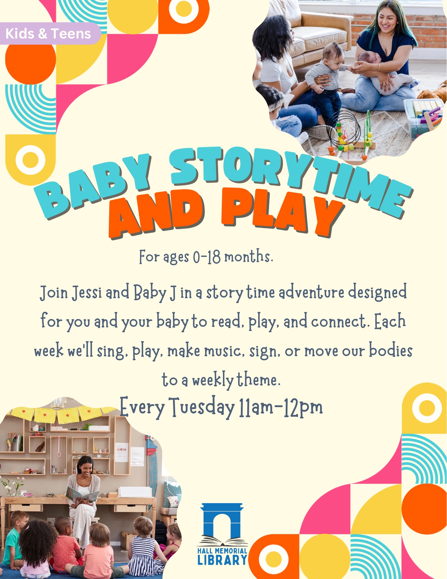 Baby Storytime every Tuesday 11 am - 12 pm