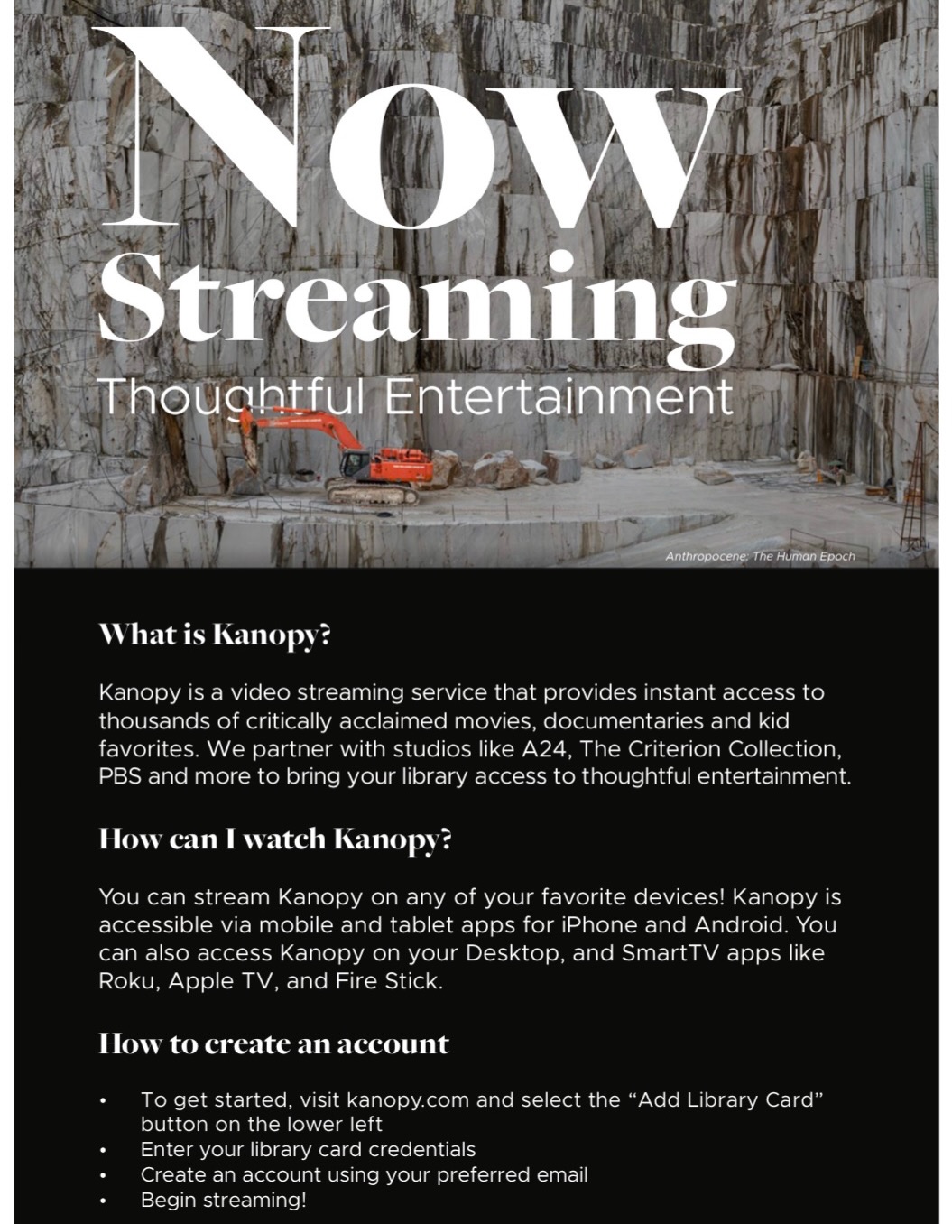 Kanopy Service through HML