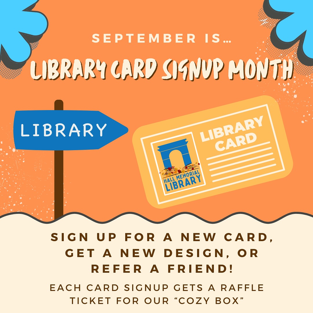 illustration of a library card