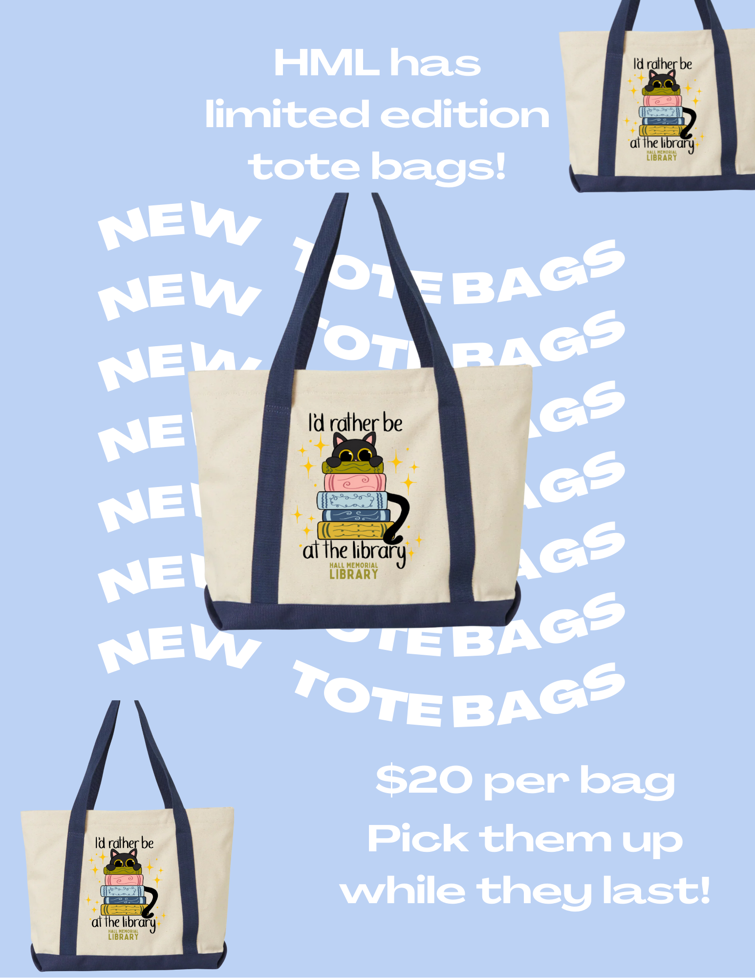 HML cat tote bag
