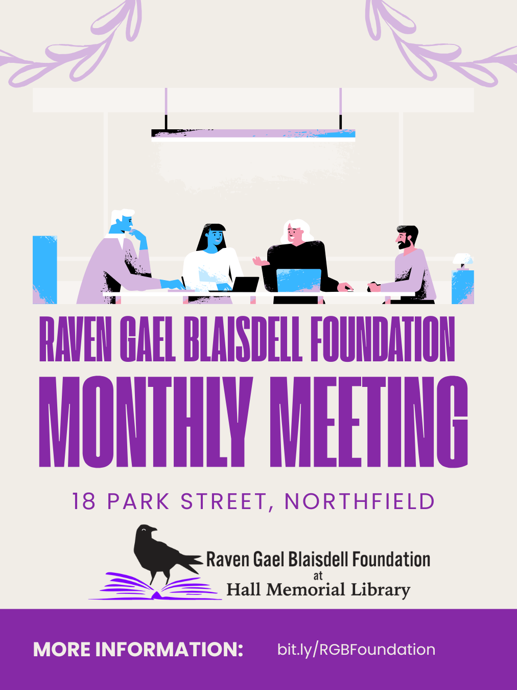 raven gael blaisdell foundation monthly meeting