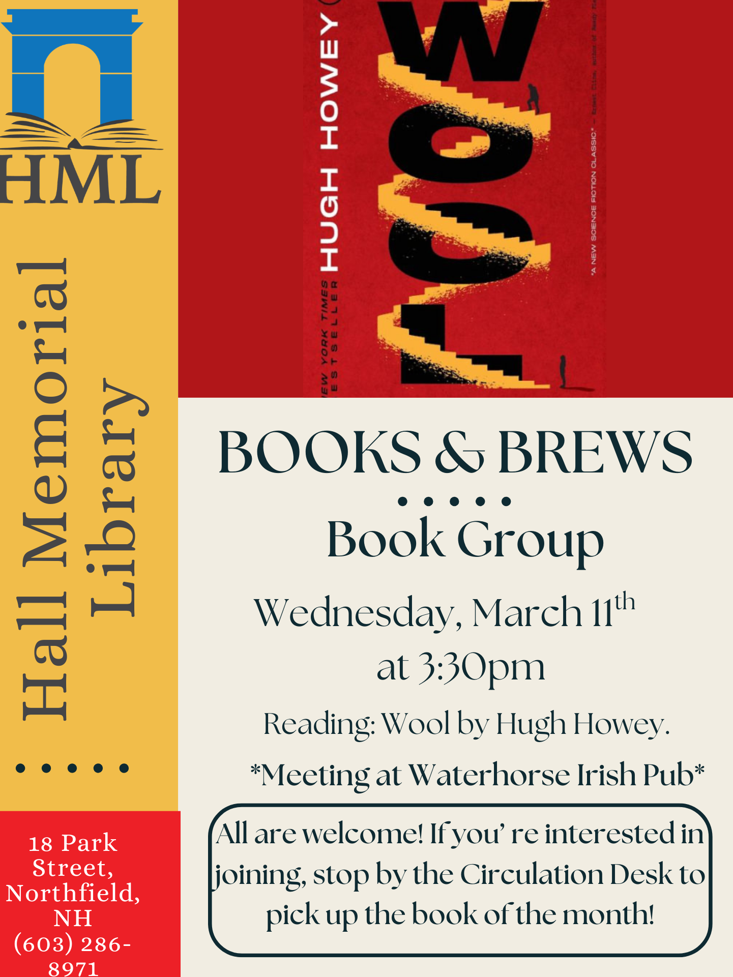 Wool by Hugh Howey book cover for March reading selection