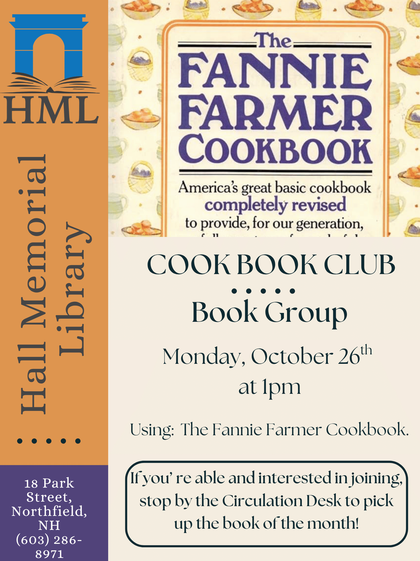 cookbook club october
