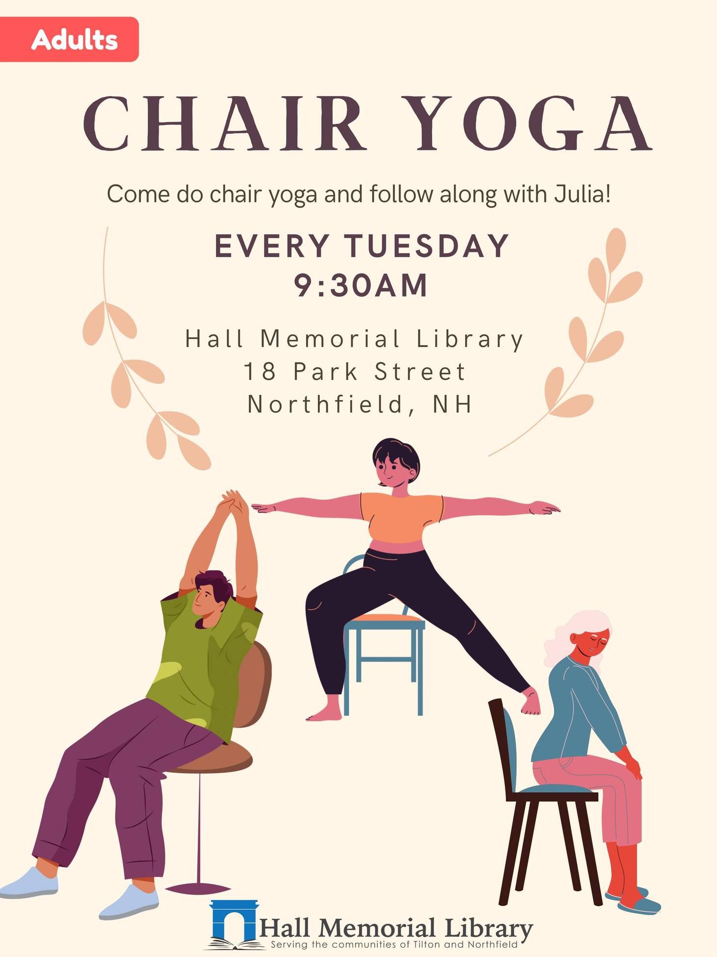 Chair Yoga Tuesdays at the Library