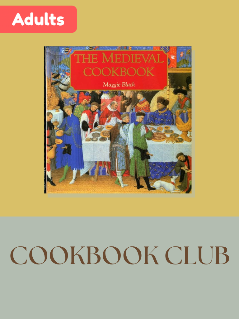 Cookbook club with cover for the medieval cookbook