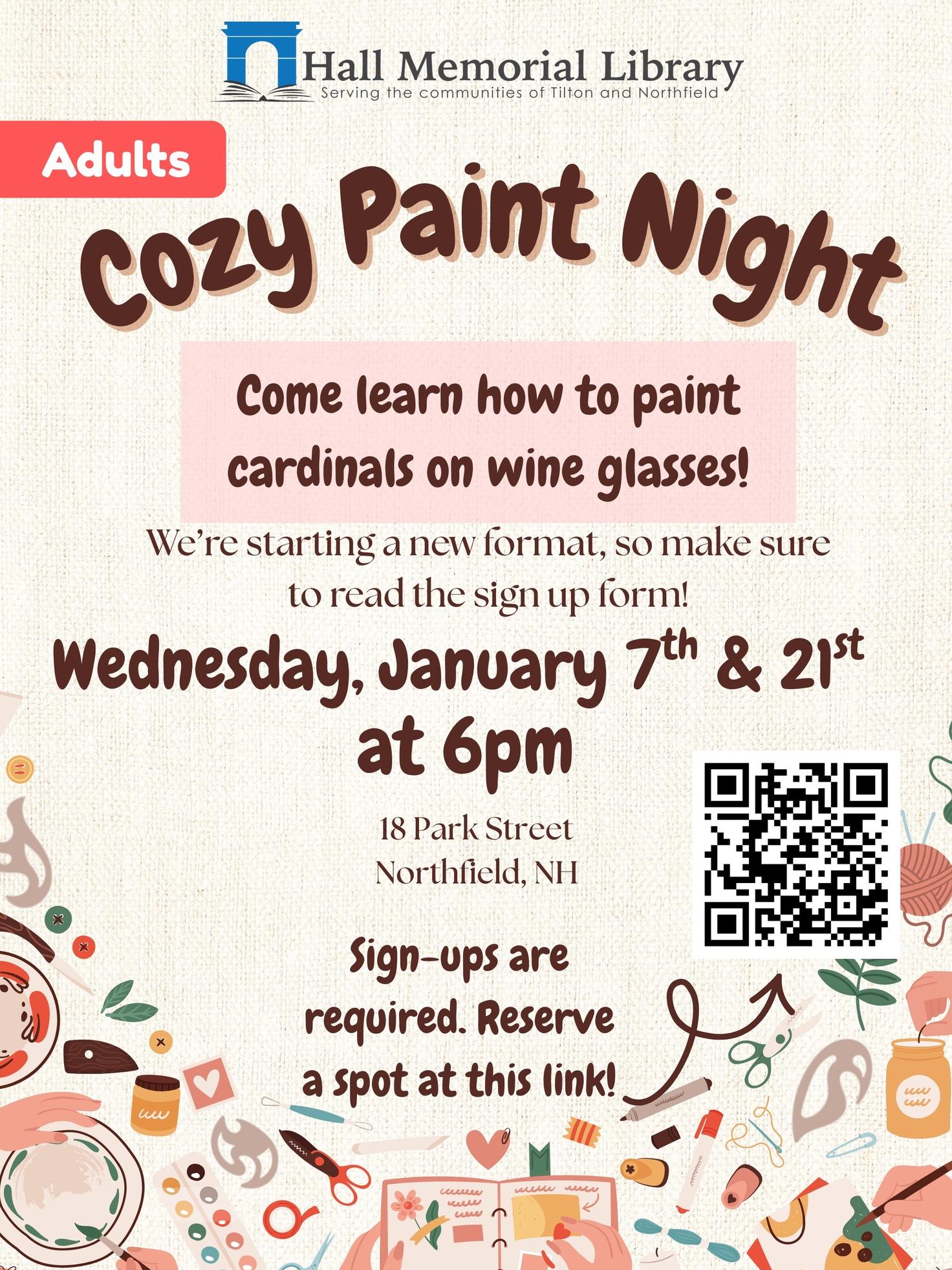 cozy paint night