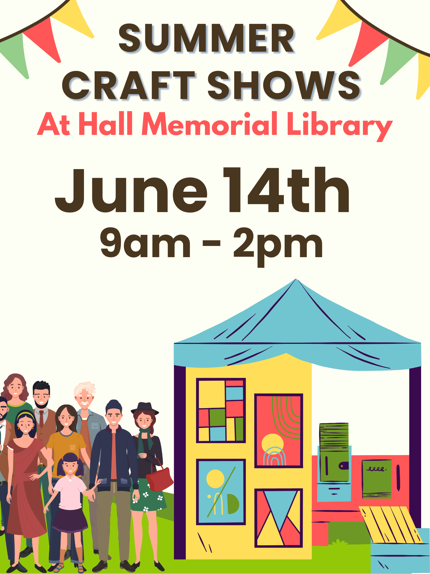 summer craft shows at hall memorial library