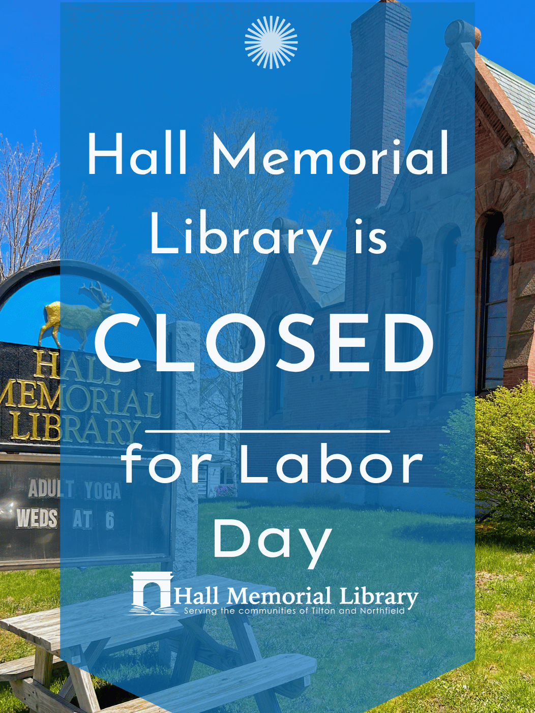 Closed 9/7. Normal hours will resume on 9.8.206 at 10 am