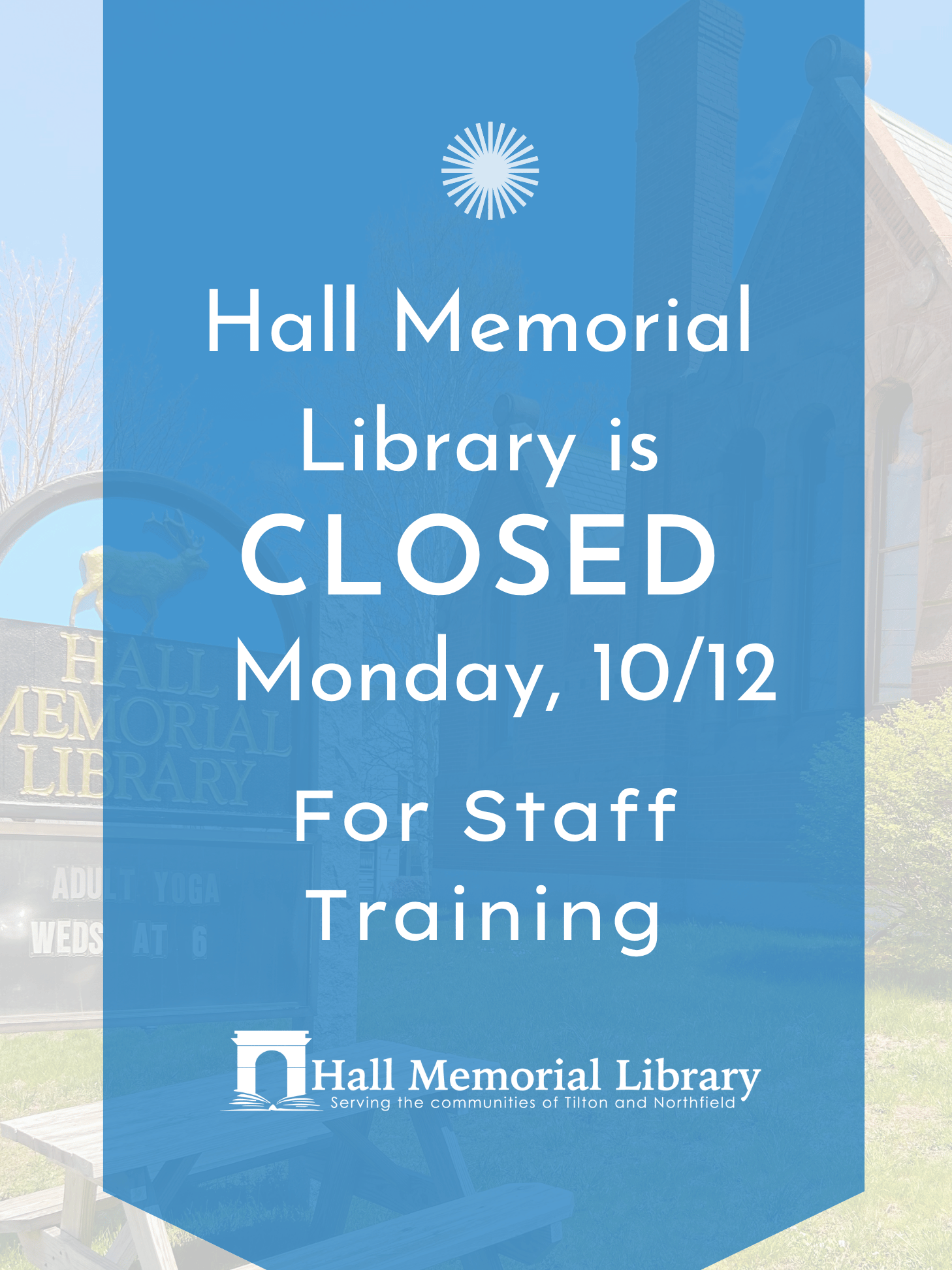 Closed Oct 12th, 2026 for staff training