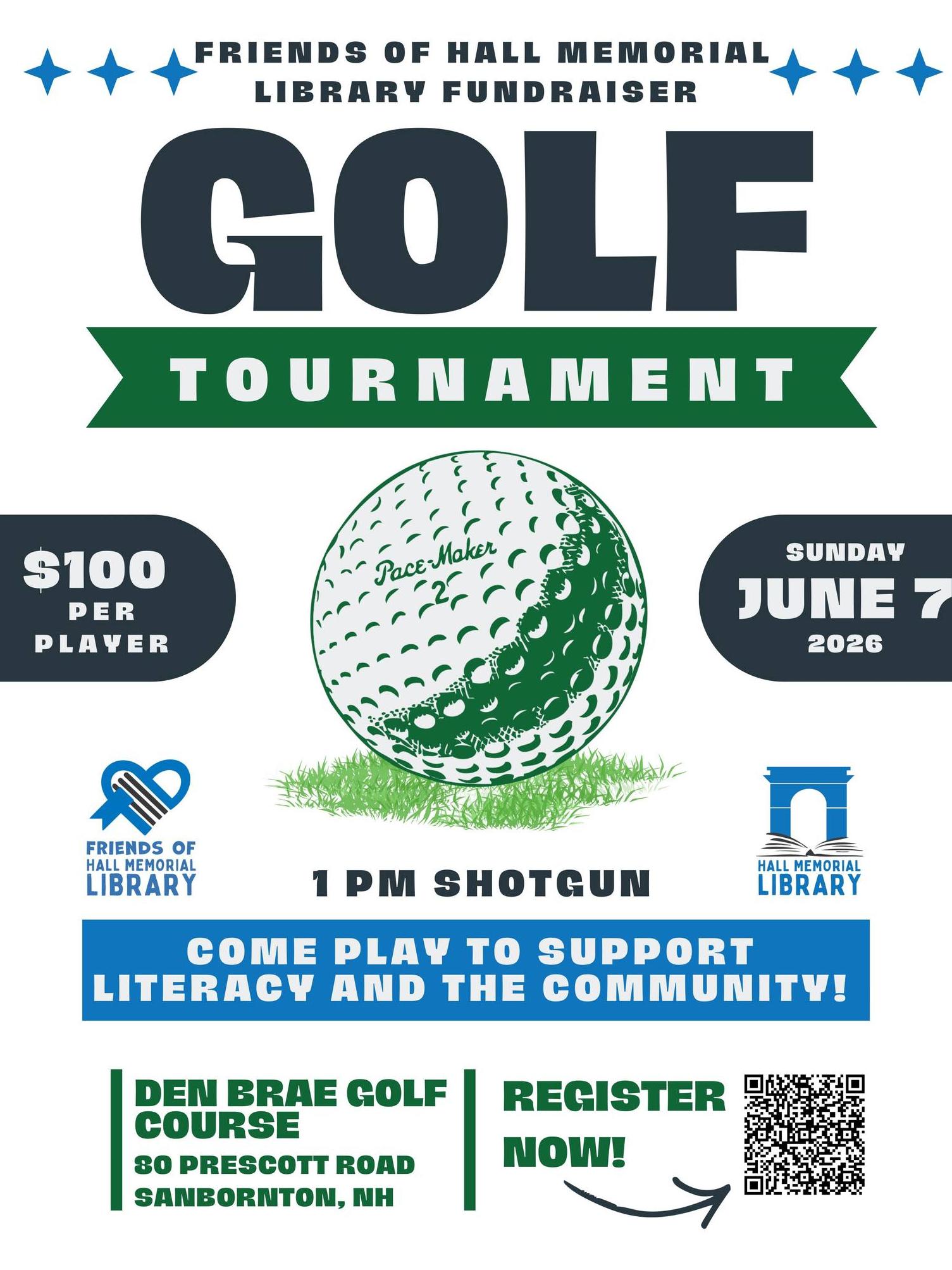 June 7th Library Golf Fundraiser, sign up to join