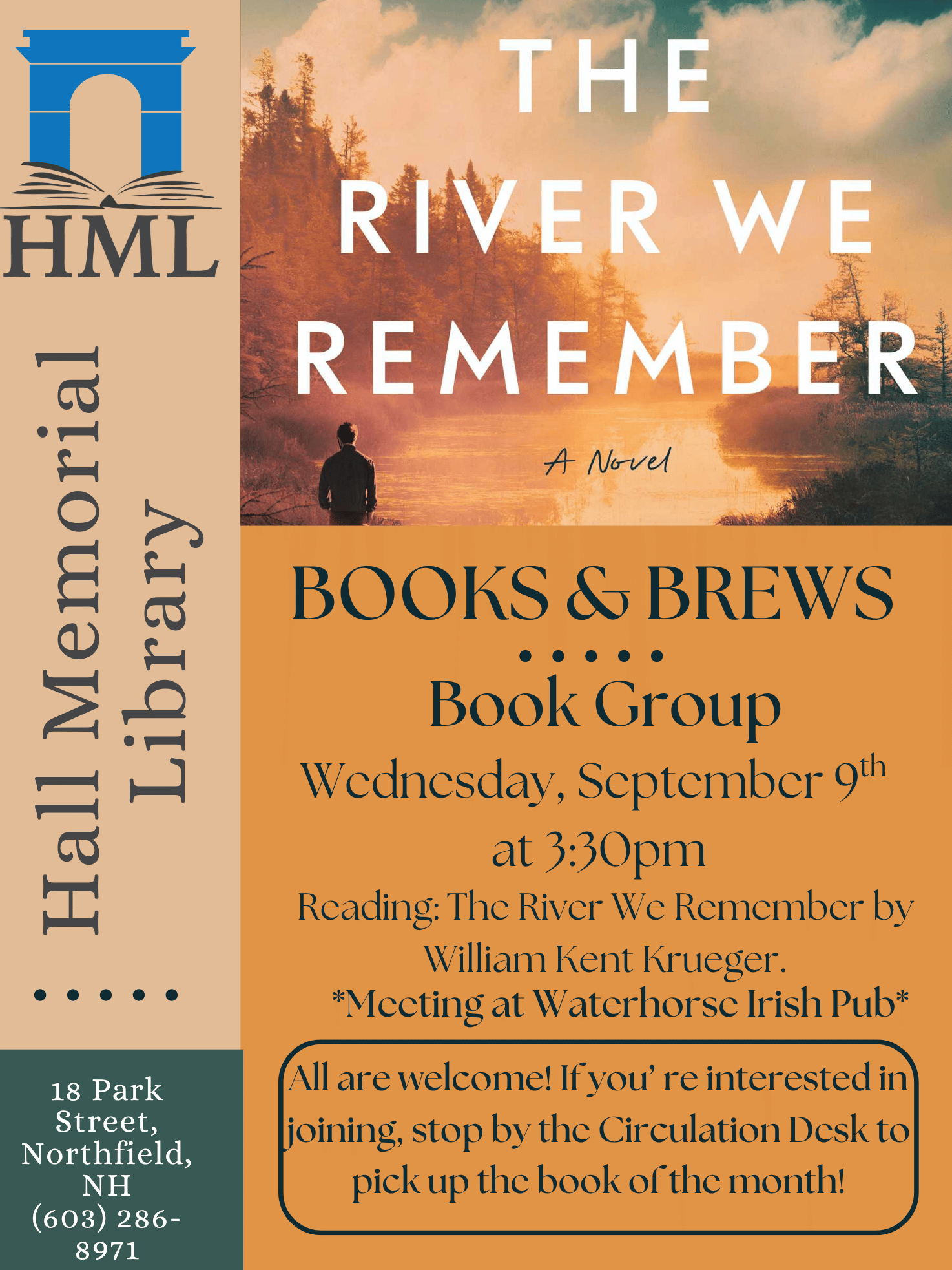 Reading: The River We Remember by William Kent Krueger.