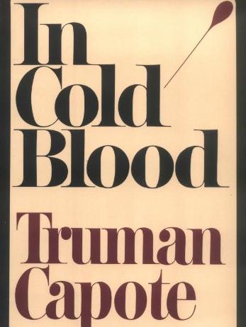 Typography book cover for In Cold Blood by Truman Capote