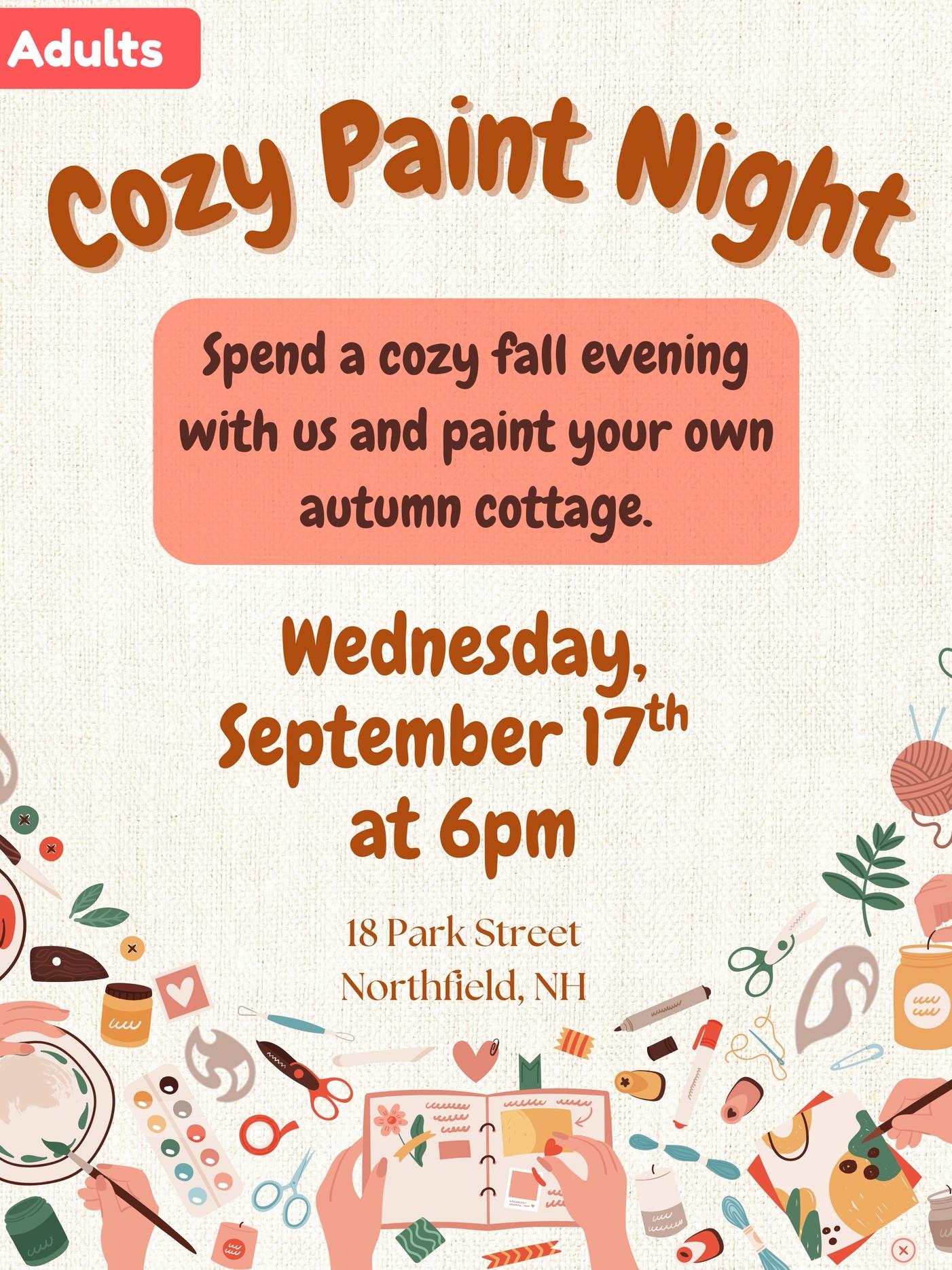 cozy paint night