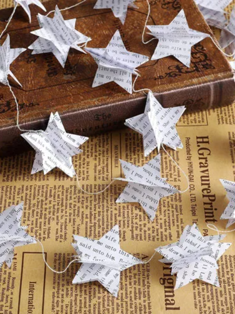 Star shaped paper garland