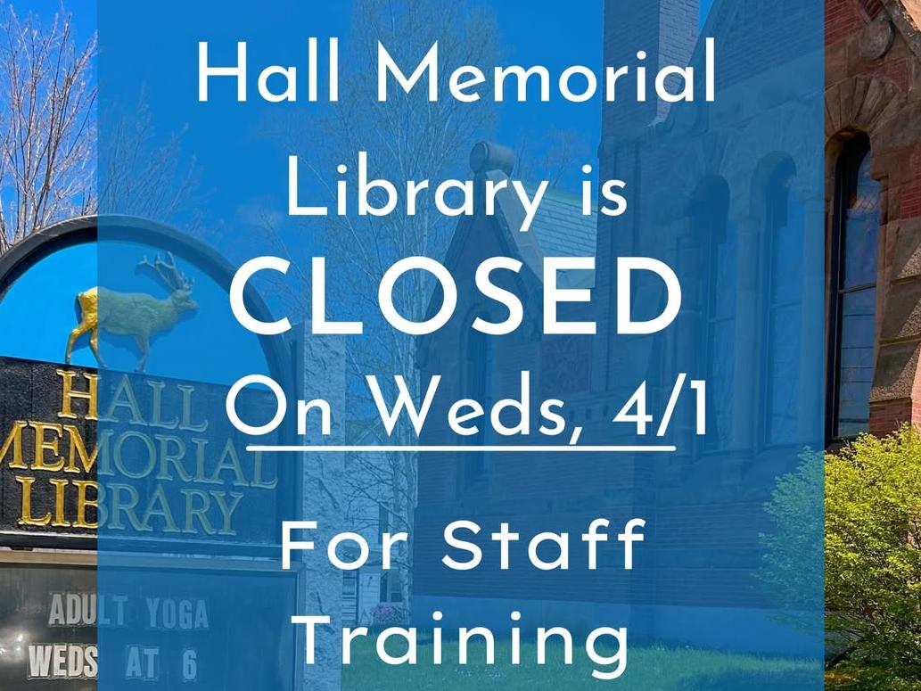 April 1st, Library will be closed