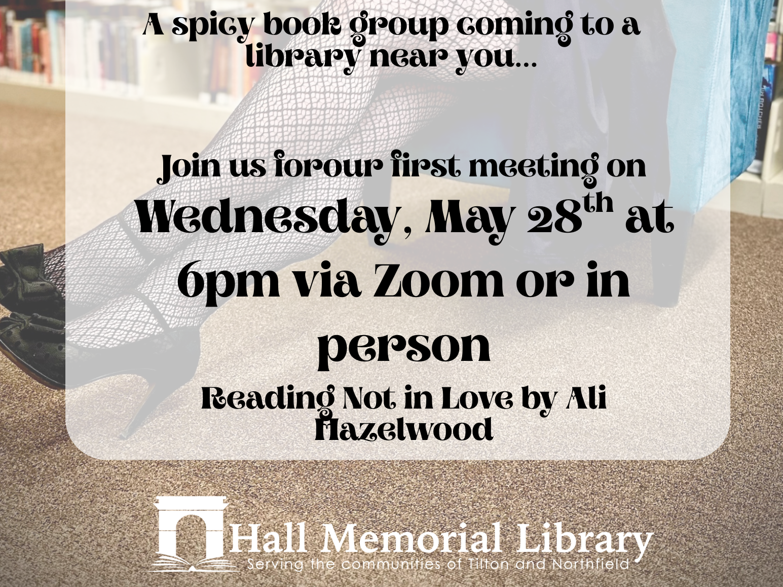 New Adult Romance Book Club meets May 28th ! 