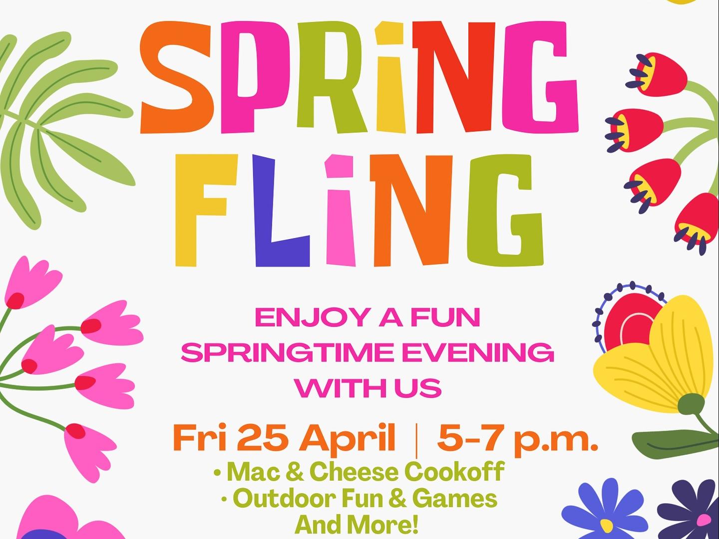 Spring Fling April 25th, 2025: 5 - 7 pm