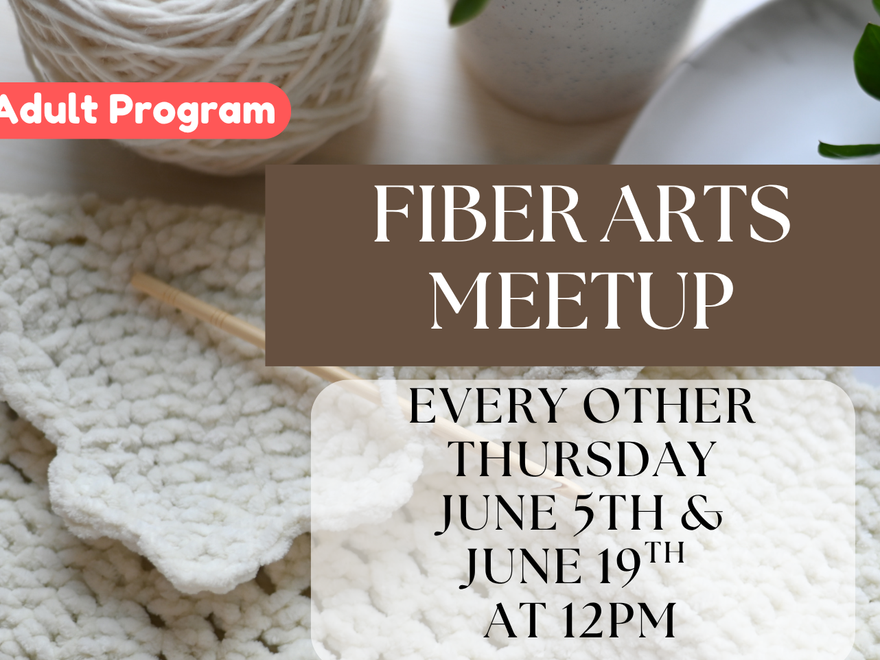 Craft lovers are welcome every other Thursday! 