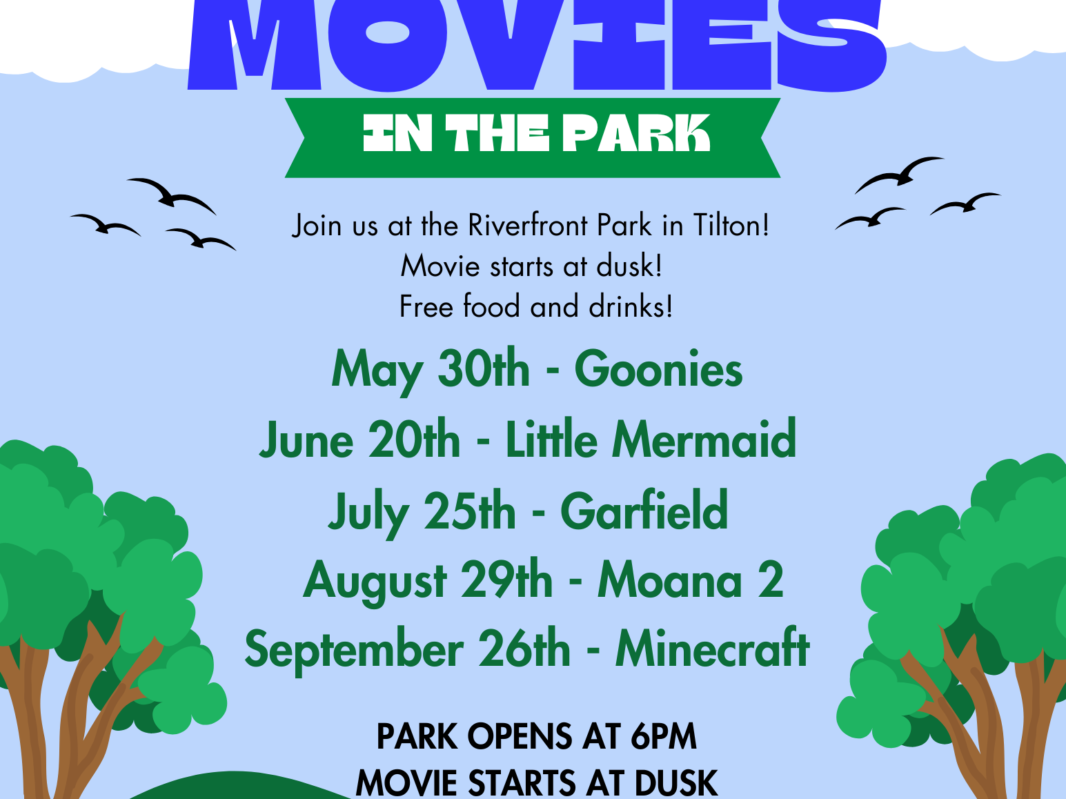Raven Gael Blaisdell Foundation presents Movies in the Park
